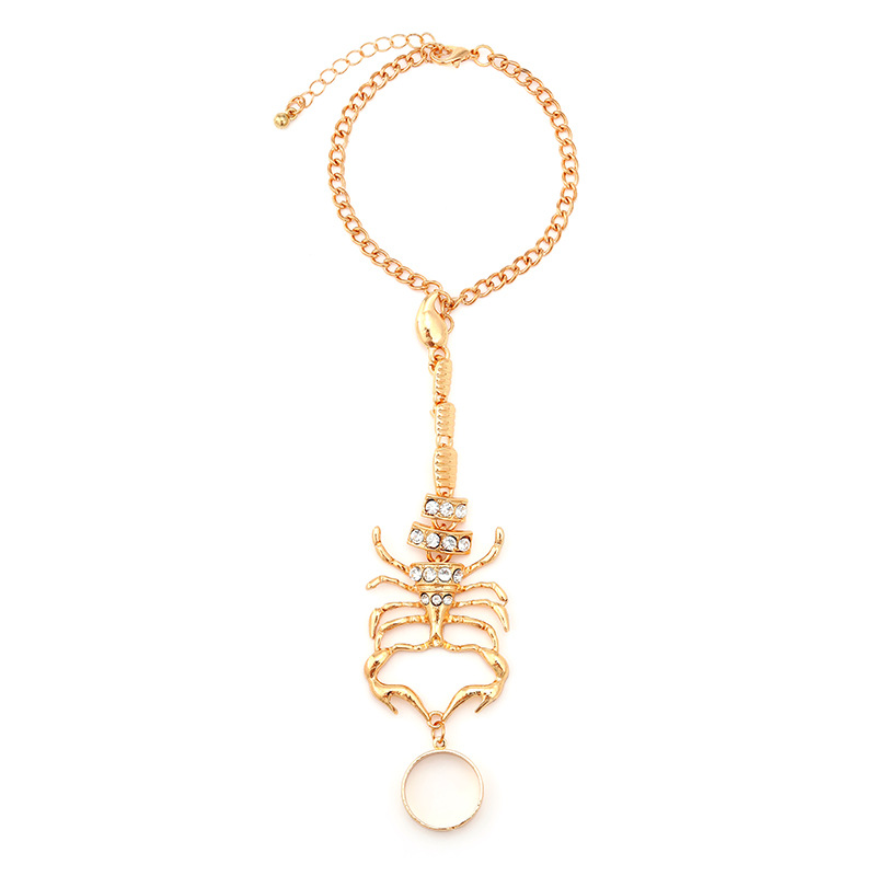 Joyas transfronterizas europeas y americanas góticas exageradas pulseras de escorpión personales anillos retro joyas de mano