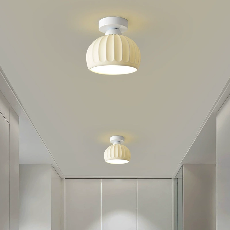 White cream lights for corridor, minimalistic modern ceiling light for gazebo
