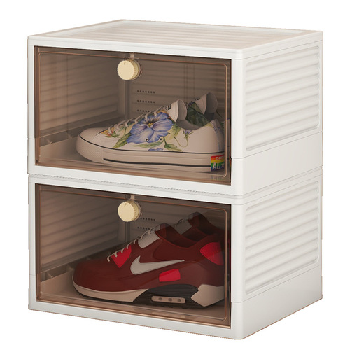 Thickened Transparent Shoe Box Plastic Storage Box Dustproof and Moisture-Proof Shoe Rack Shoe Storage Gadget No Installation Shoe Cabinet Wholesale