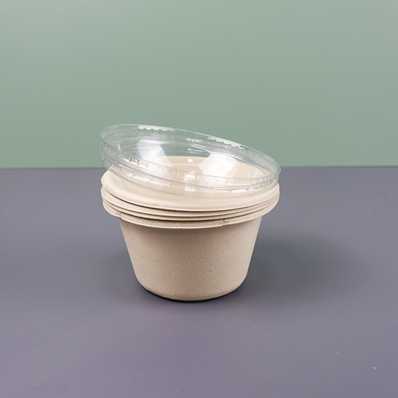 Tazón de batido de ensalada degradable desechable