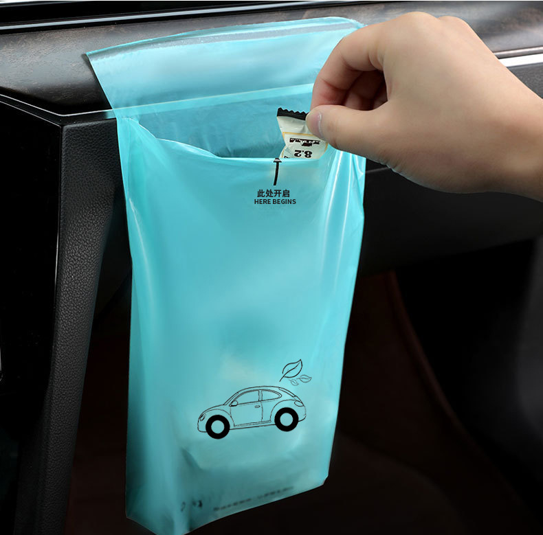 Creative paste car garbage bag disposable garbage bag car garbage bag plastic bag 50 set