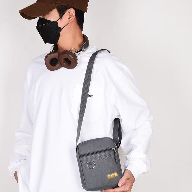 轻便多功能新款户外通勤便携休闲简约男士手拎包斜挎包单肩包