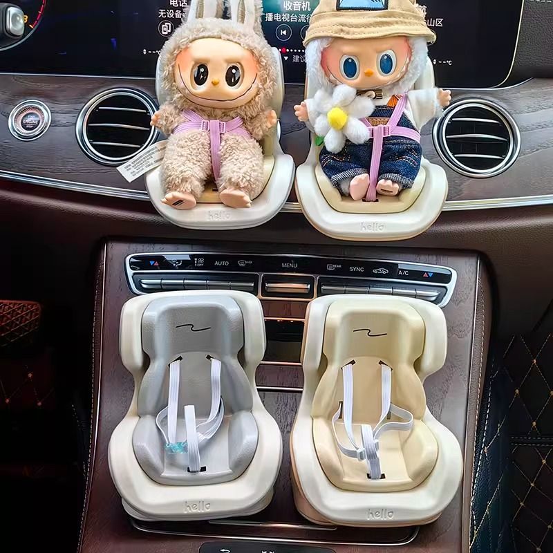 Labubu おもちゃの安全シートエアコン吹き出し口かわいい車の装飾品ペンダント車の装飾安全シート|undefined