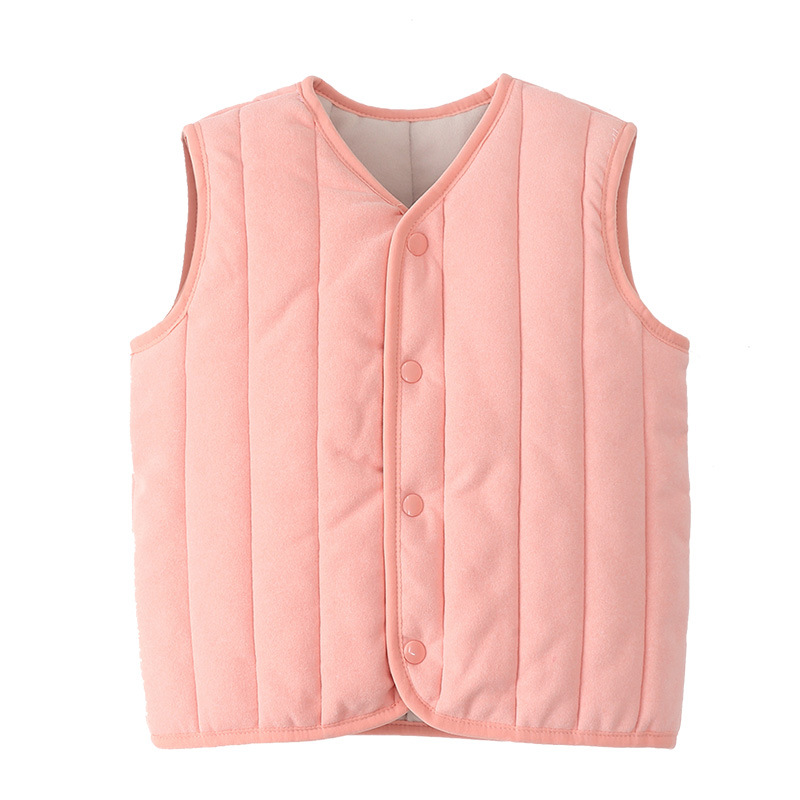 Niños calentados invierno y otoño ropa interior chaleco de algodón para niños y niñas chaleco de hombro para niños de tamaño medio y pequeño chaleco de lana para bebés