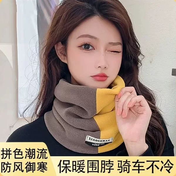 Winter Scarf Windproof Warm Scarf Unisex fleece-lined Thickened Riding Mask Windproof Headgear Neck Protection Neck Sleeve