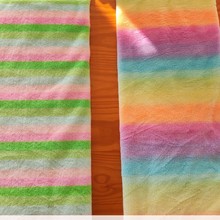 仿兔毛横条子印花 七彩豹纹波浪仿兔毛印花 服装鞋帽玩具毛绒布料