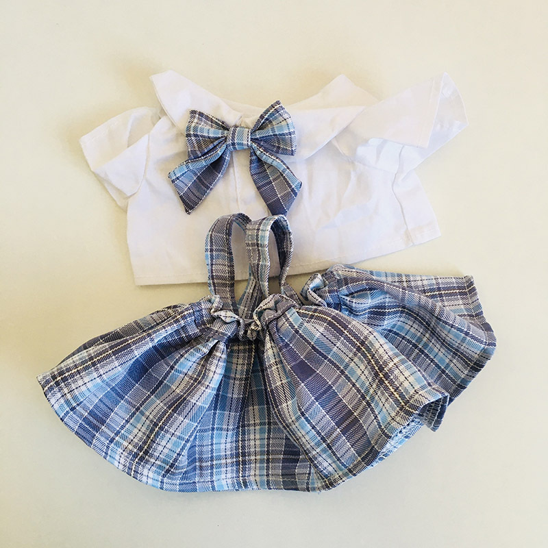 蓝格JK裙两件套