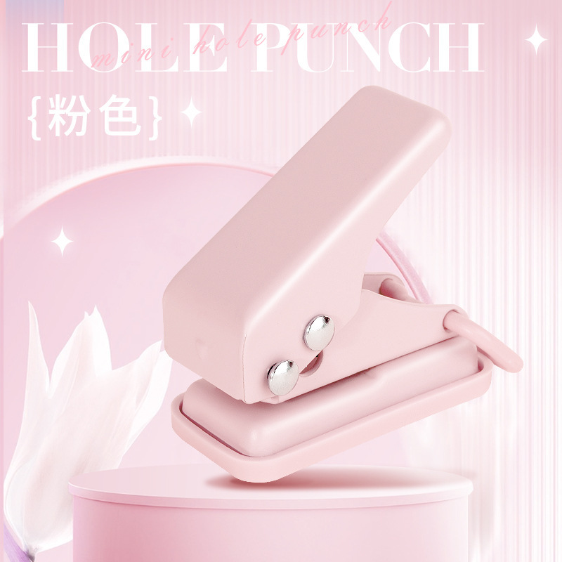 Punzonadora de libro redondo Mini información de archivo de tarjeta para niños bricolaje hecho a mano Punzonadora de anillo de agujero de encuadernación pequeño