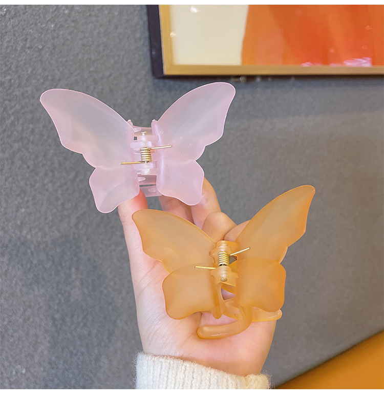 Butterfly Pattern Simple Style Butterfly Alloy Resin Hair Claws 1 Piece