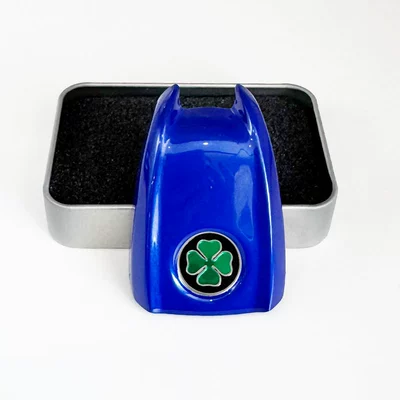 Key Back Cover — Car logo - four-leaf-clover-electric-blue-back-cover