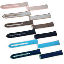 欧米加斯沃琪联名硅胶表带土星 弧口弯头 20mm 双色硅胶手表表带