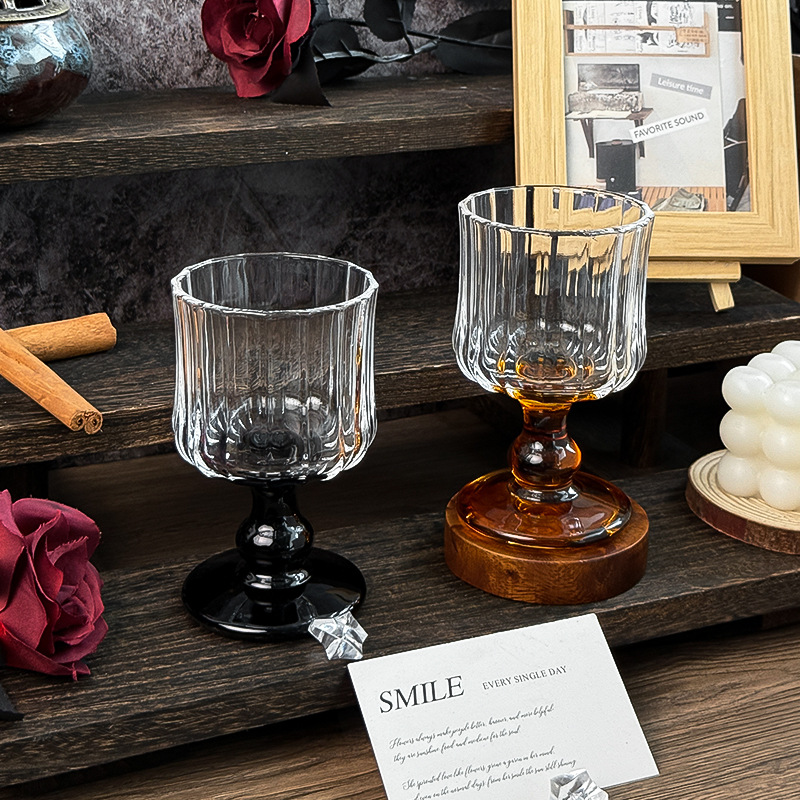 [도매] ins 스타일 틈새 샴페인 컵 라이트 럭셔리 와인 컵 하이 엔드 레드 와인 컵 가정용 유리