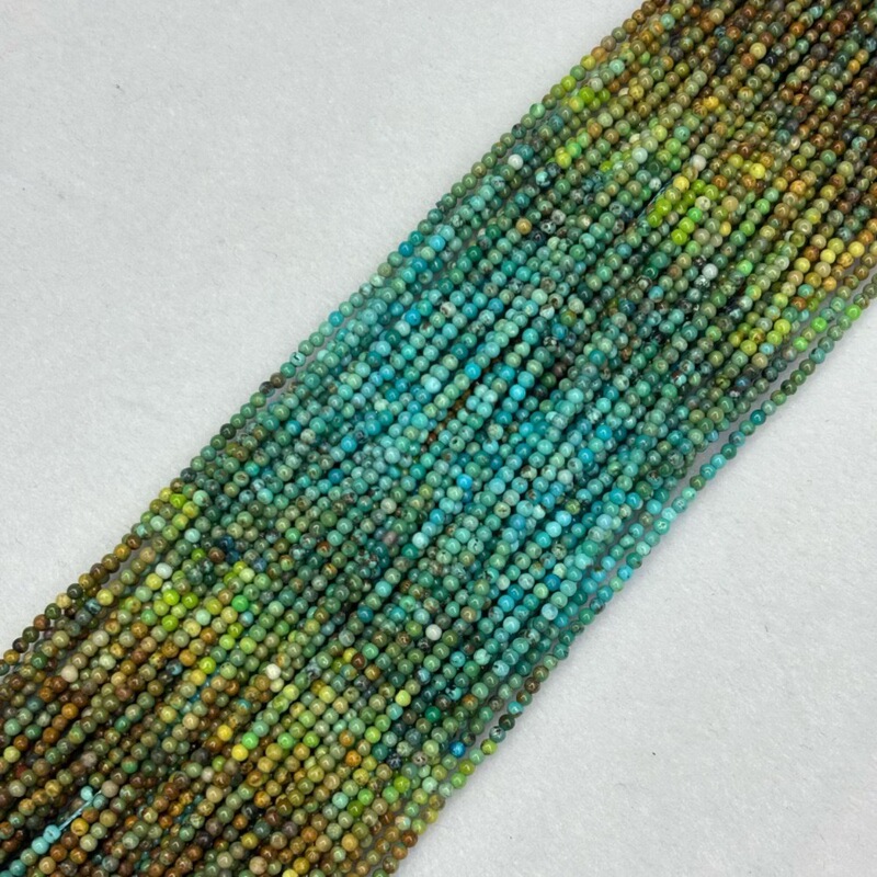 Natural Turquoise Gradient Color Hubei Pine Round Beads Beads Beads DIY Handmade Beaded Accessories Jewelry Beads