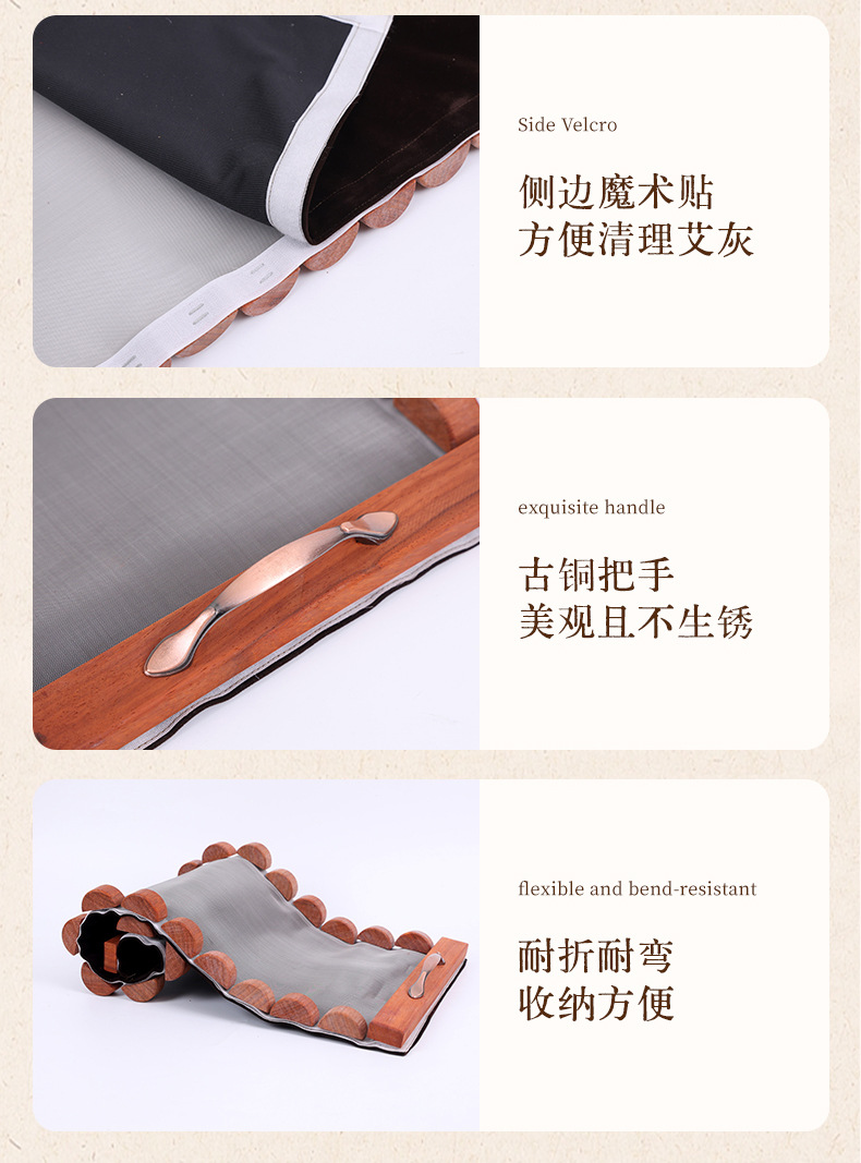 Du Mai Moxibustion Dragon Bone Tool Rosewood Spine Ginger Moxa Pad Back Fire Dragon Therapy preparation