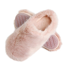 跨境亞馬遜PVC冬季拖鞋室內居家保暖全包棉鞋毛絨地板棉拖鞋批發