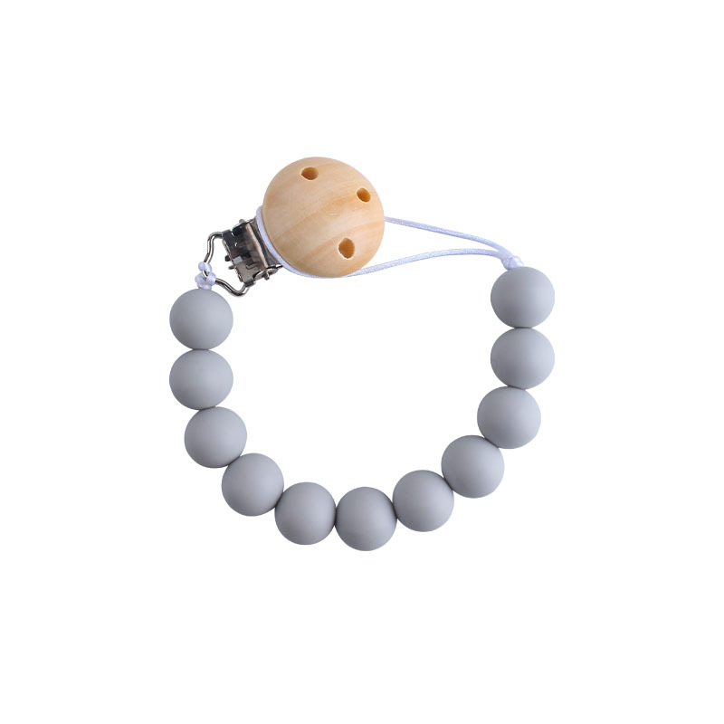 Suministros para bebés Hemu chupete clip de juguete mordedor bebé calmante dientes de silicona molienda Cadena de pezón cadena anti-caída