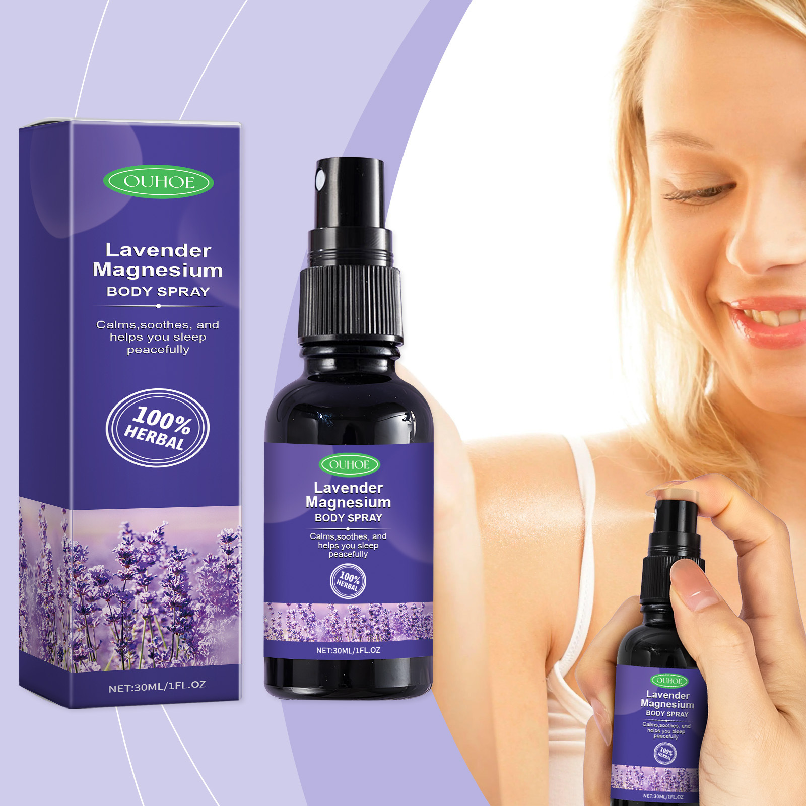 Ouhoe Lavender Clear Rest Spray Clear, Balanced and Comfortable State Rest and Sleep Care Spray