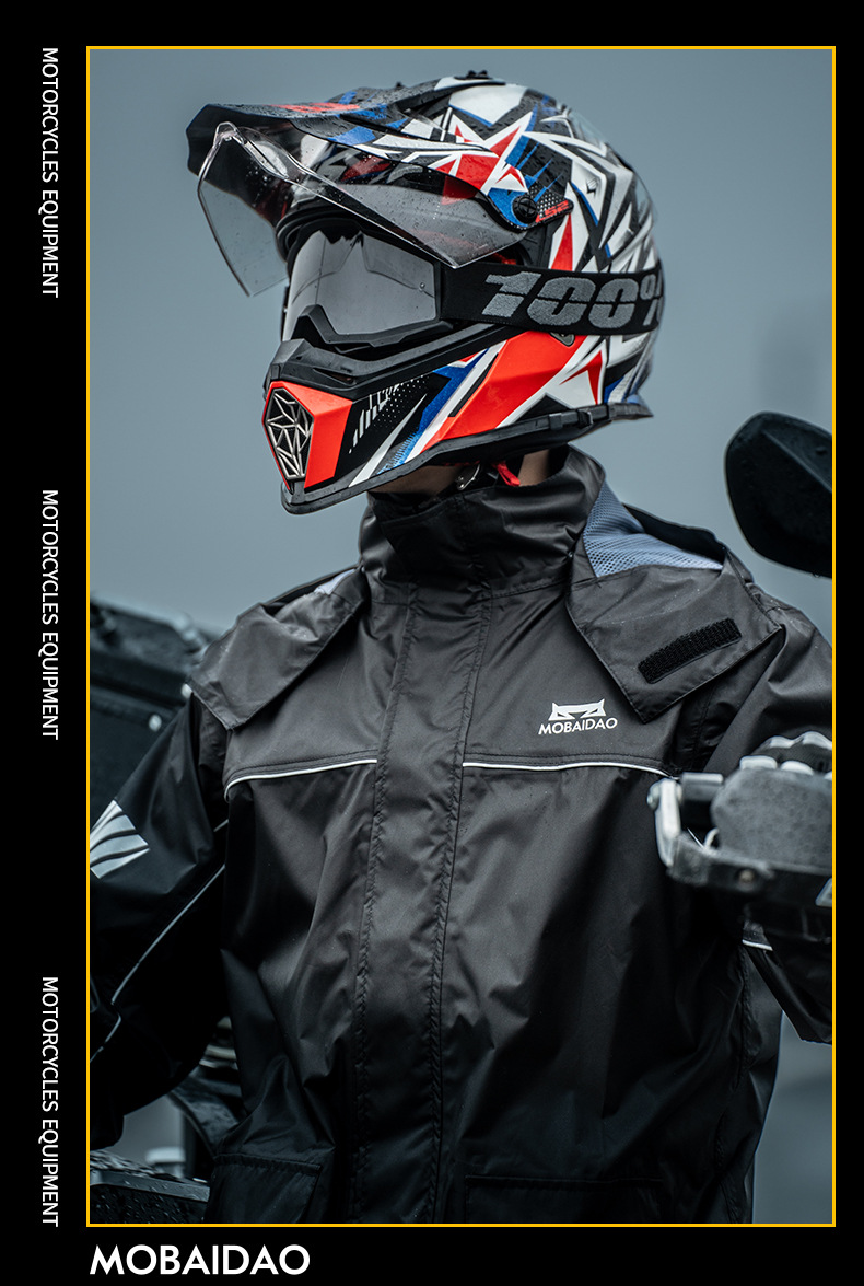 Motorcycle Raincoat Rainproof Set Waterproof Two Piece Rainsuit_voghion.com