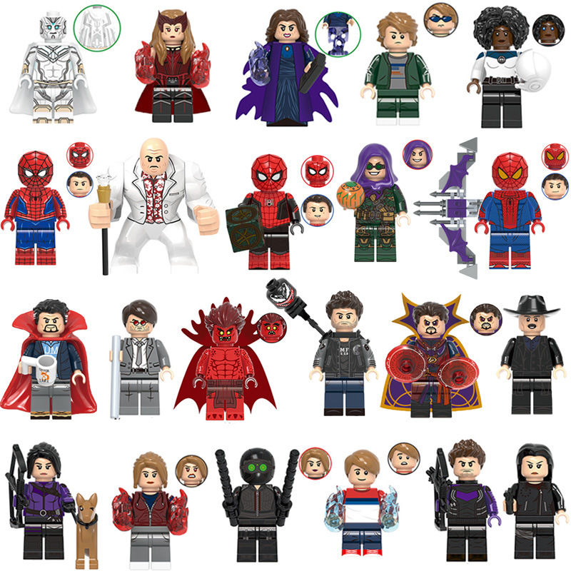 Cross-Border Wholesale X0309 X0330 X0331 Hero Series Building Block Figures Small Particle Assembly Toys in Bags