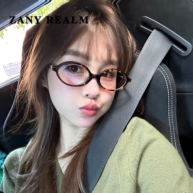 Nuevo nerd francés retro anti-azul gafas de luz negro cara pequeño marco redondo Hong Kong estilo gafas marco fabricante en stock