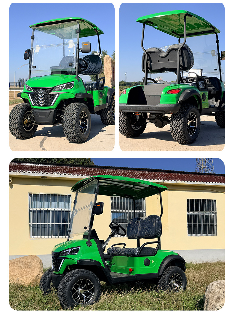 New Electric Golf Cart Scenic Park Sightseeing Vehicle Shuttle Bus 2-Seater Four-Wheel Sightseeing Vehicle