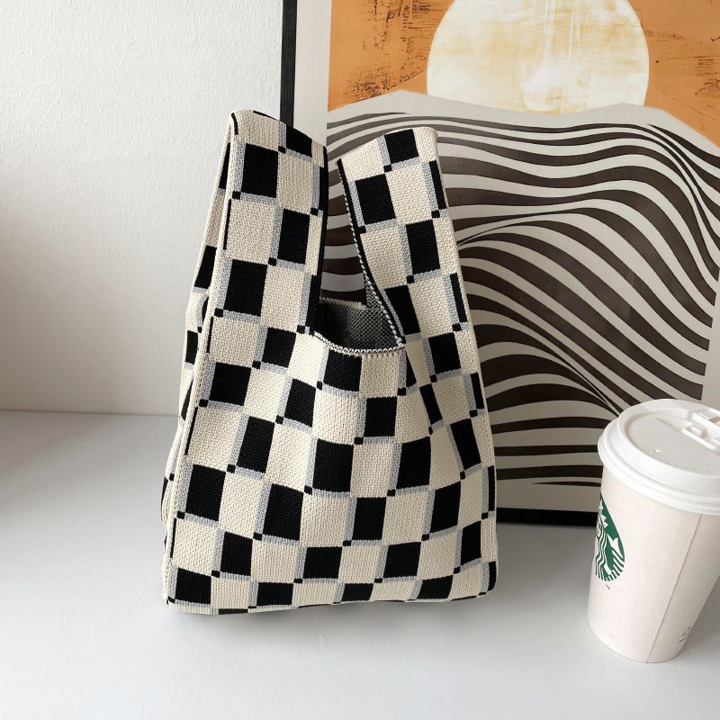 Bolsos, diseño de nicho femenino, bolso de punto personalizado, bolso tejido de un solo hombro de punto de todo fósforo, bolso de mano, bolso de mano