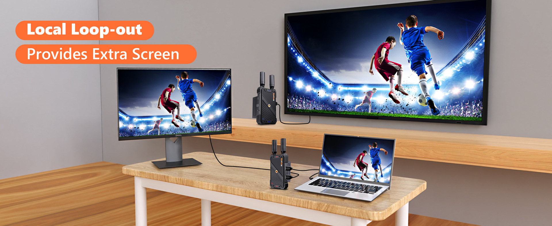 HDMI Wireless Extender 400m One-to-Multiple Reception 1080P HD Video Transmission Portable Outdoor Wireless HDMI