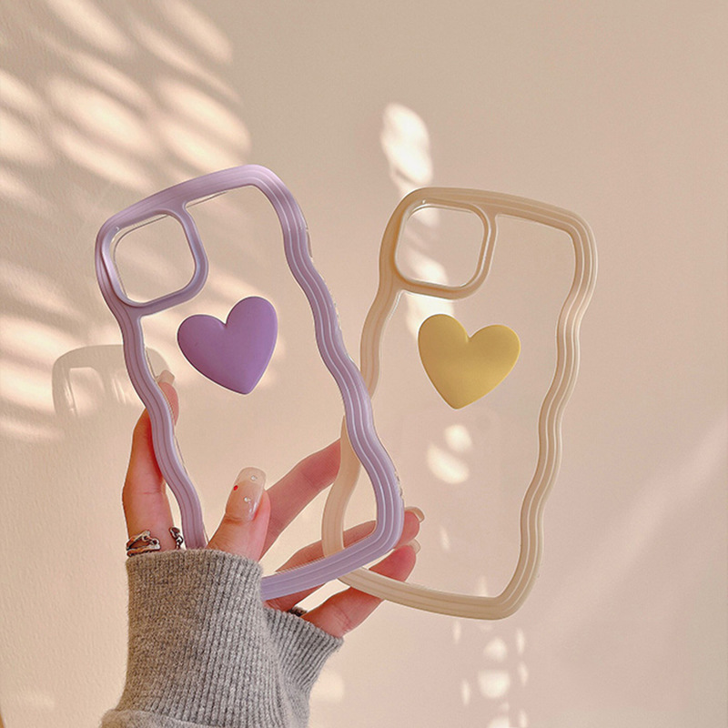 Title 10, Love Wave Border Phone Case Transparent 3D, pro...