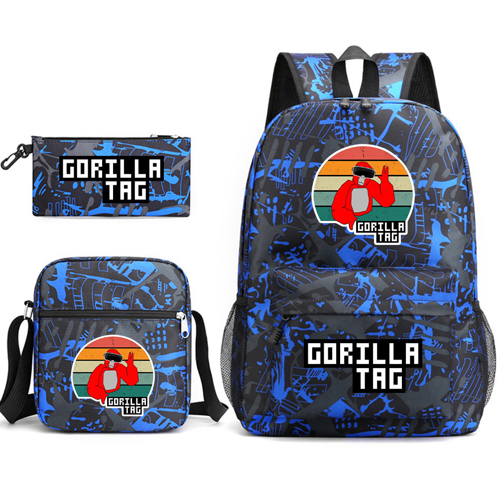 Mochila de tres piezas, mochila para hombres y mujeres, mochila a prueba de salpicaduras [una también es precio al por mayor] mochila de espalda protectora