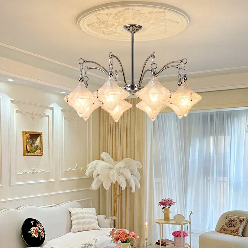 French Bauhaus High-End Star-Shaped Living Room Chandelier Designer Warm Ambiance Vintage Master Bedroom Dining Room Lighting Fixtures French Bauhaus High-End Star-Shaped Living Room Chandelier Designer Warm Ambiance Vintage Master Bedroom Dining Room Lighting Fixtures