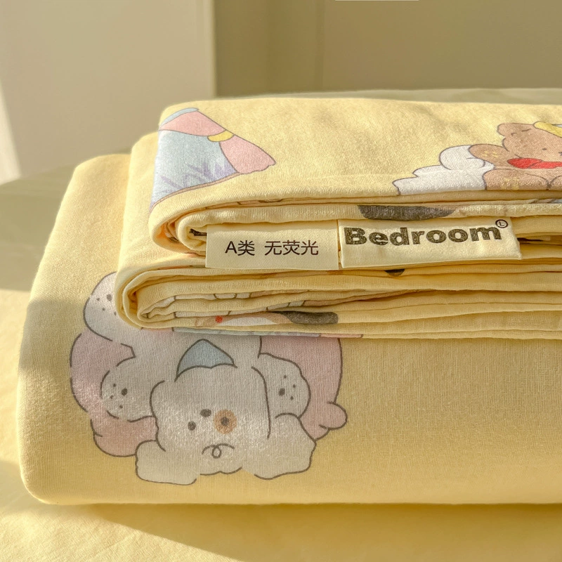 3-Piece Cotton Bedding Set, Mother & Baby / Elementary Students — Pillowcase + Sheet, Multiple Patterns