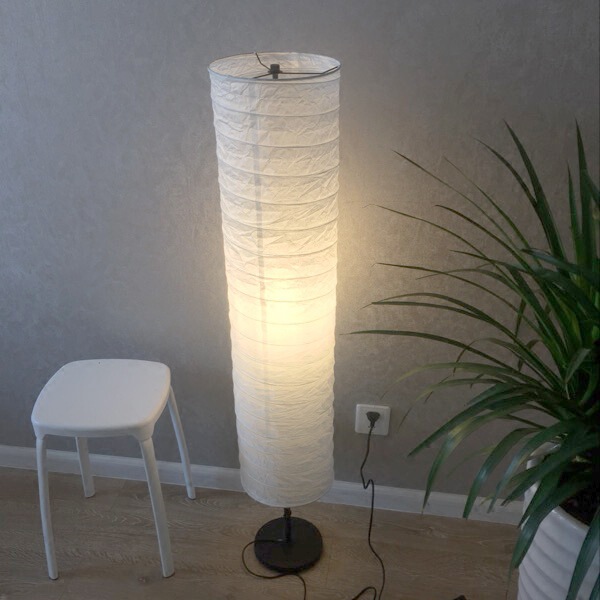 Export Floor Lamp with Simple Lampshade, Encrypted Paper Lamp, Creative Decorative Pillar Lamp for Living Room and Bedroom, Standing Lamp, Table Lamp, Paper Lamp
