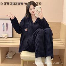 云朵棉高颜值睡衣女春秋季韩版卡通可爱可外穿家居服两件套装批发