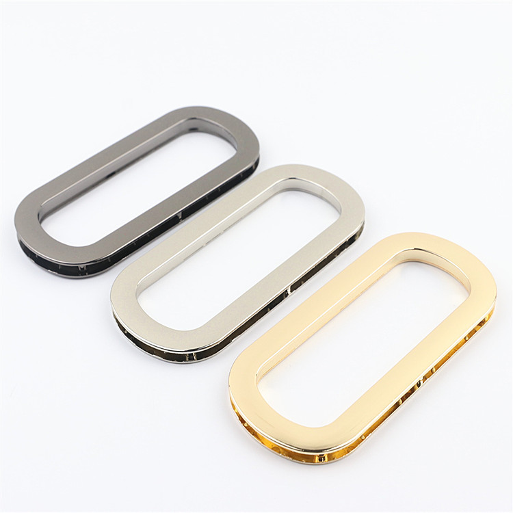 Luggage and Handbag Hardware Accessories Zinc Alloy Die-Casting Oval Handle Metal Eyelet Storage Frame