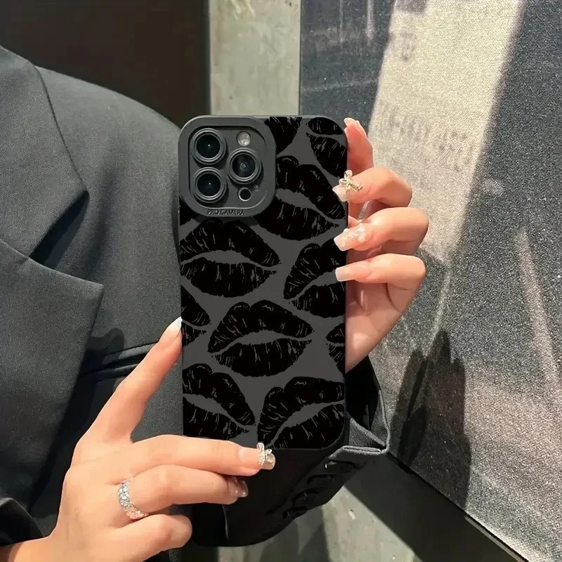 35g Weight iPhone Applicable Brands Phone Cases Classification Silica Gel Material Lips Pattern Novelty, Streetwear Style Silica Gel Lips Novelty Streetwear Phone Cases Phone Accessories 2