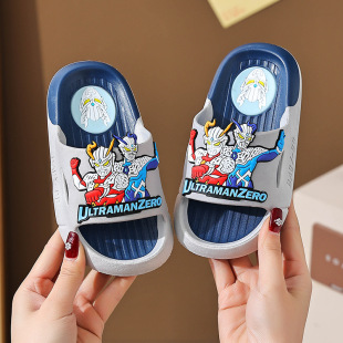 Ultraman Slippers Children Boys Summer 2025 New Sailor Boys Slippers Home Non-slip Slippers Baby