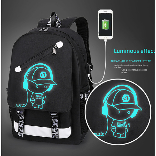 Anime Dual Shoulder Bag for Men, Students (High School and Junior High), Fashionable and Trendy, Large Capacity Backpack for Leisure and Travel