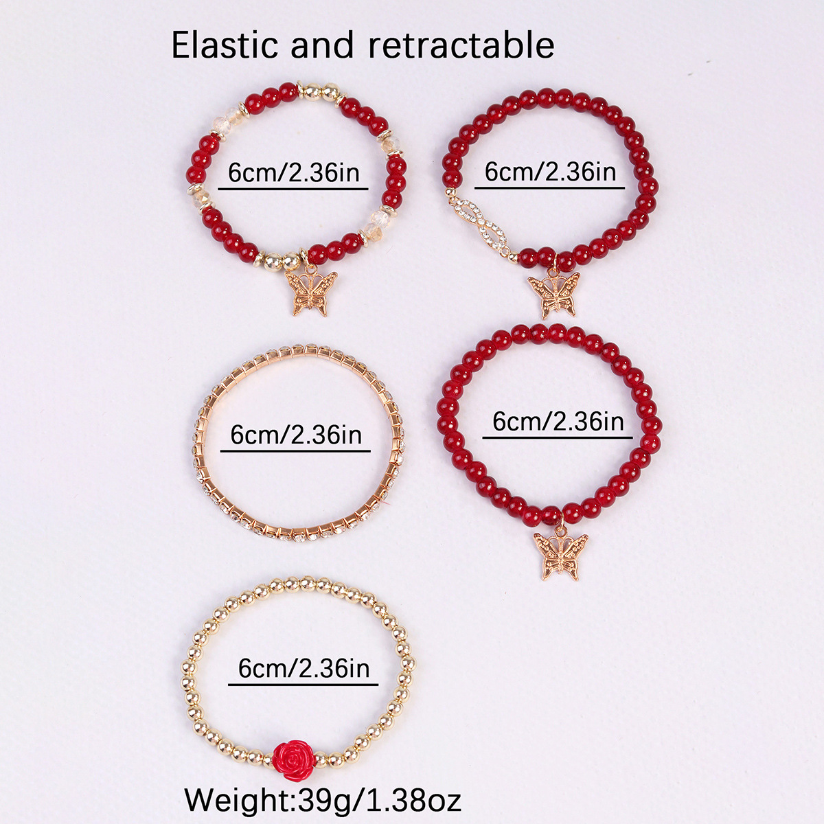 Elegant Multi-layer Rose Bracelet With Rhinestones And Pearls_voghion.com