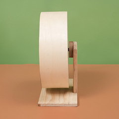 Wooden Silent Hamster Running Wheel Dual Bearing Exercise Running Machine Gold Silk Bear Chinchilla Cork Mat Hamster Turning Wheel Toy