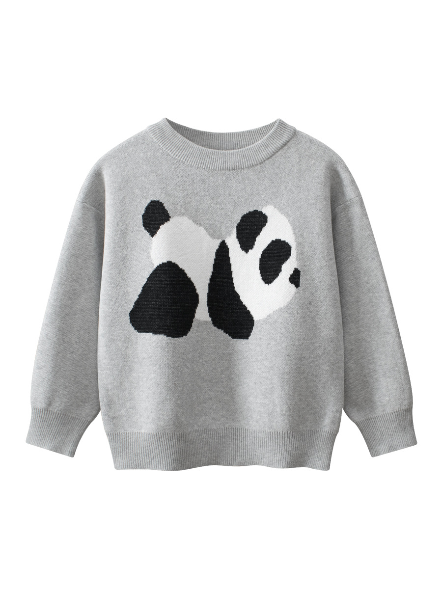 Ropa Infantil Estilo Coreano 27kids, Suéter Infantil con Dibujo de Panda, Modelo Primavera 2026, Ropa para Niños al por Mayor