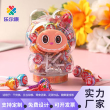 拉布布塑料瓶定制卡通零食罐批发pet软糖瓶labubu小馒头包装瓶