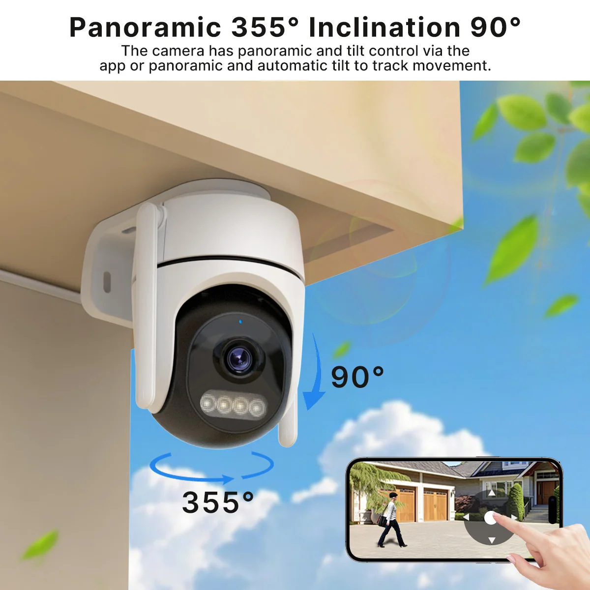 Icsee Sınır Ötesi 2 Adet HD Kamera Wifi Ev Akıllı Kablosuz 360 Derece Renkli Gece Görüşlü Güvenlik İzleme