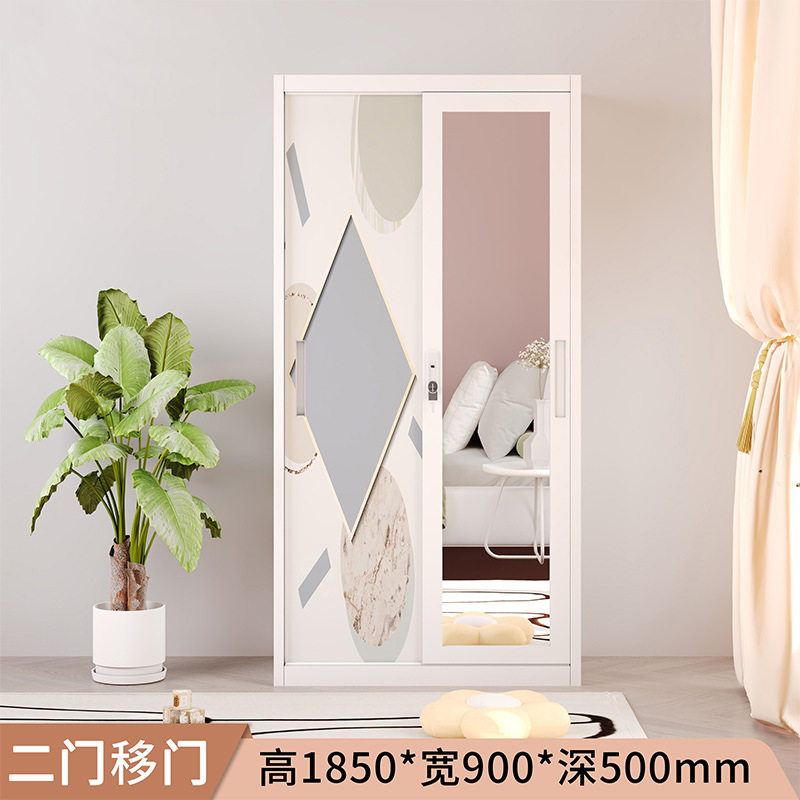 Asia oriental más vendido armario de impresión transfronterizo casillero para el hogar puerta corredera armario de almacenamiento de dormitorio para niños fábrica de comercio exterior image 11