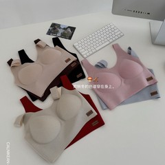 秋冬新款0638#猫猫绒轻暖Bra高弹无痕柔软舒适聚拢水滴杯内衣女