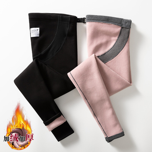 Maternity leggings spring and autumn outer wear cotton large size autumn trousers plus velvet 300 pounds maternity nine-point pants