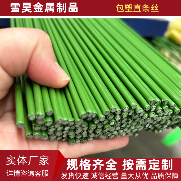 涂塑绝缘铁丝环氧扎丝PE包塑铁丝钢丝PPpvc园艺园林包塑料皮铁丝