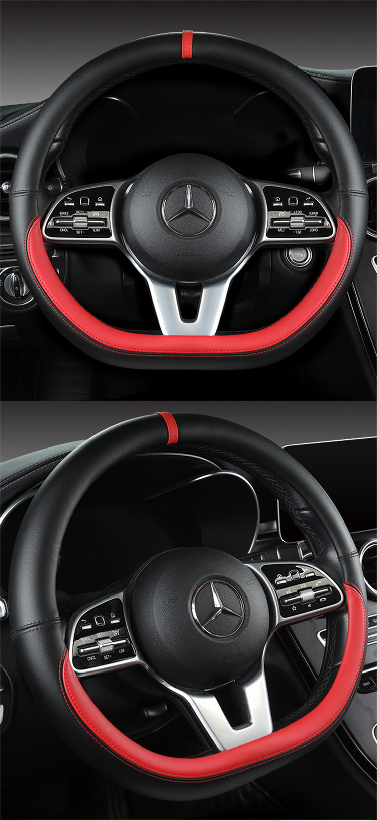 2022 new full Napa black plus color D steering wheel cover
