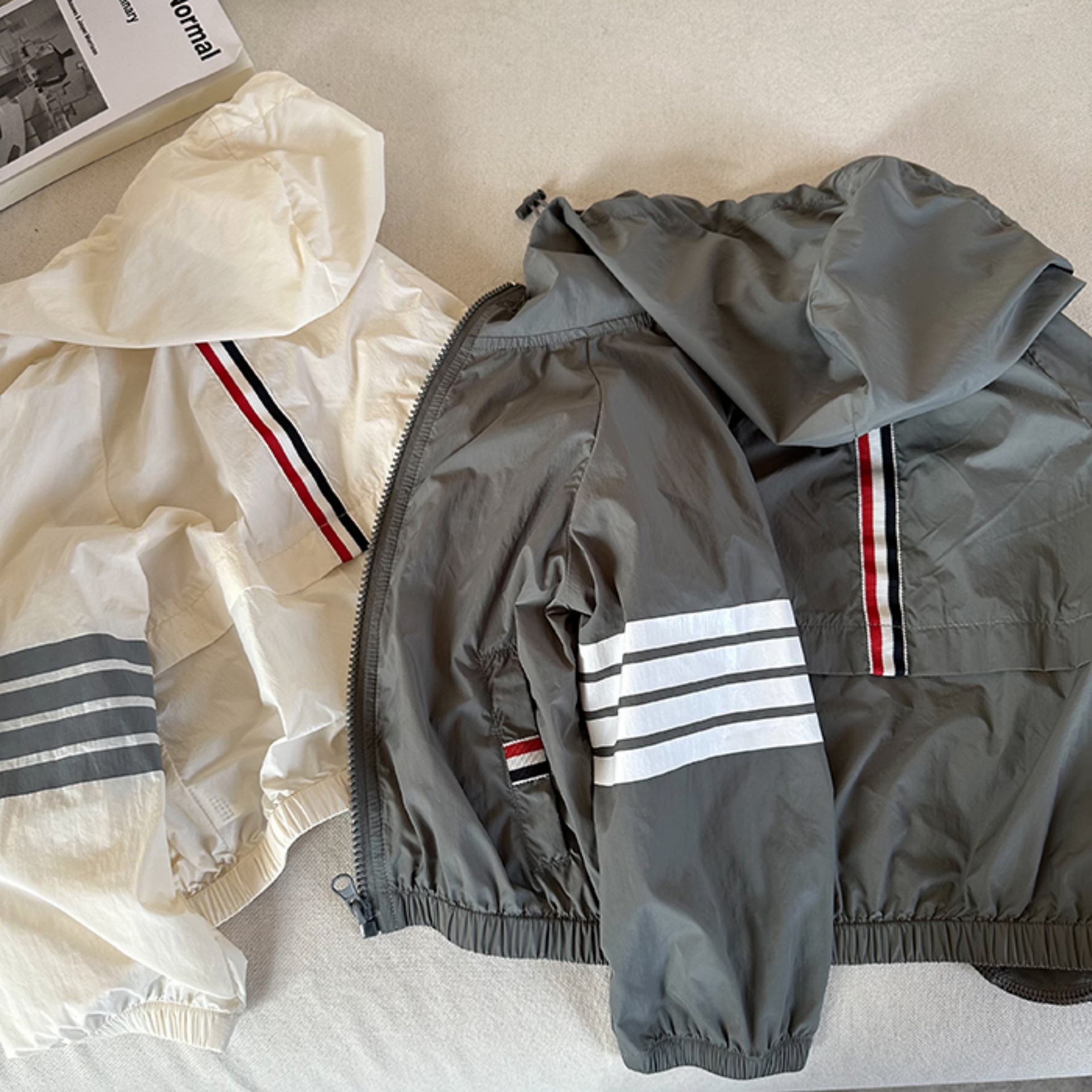 Ropa de protección solar con capucha para siete niños con limón salado, verano para niños, nueva chaqueta de protección solar para niños pequeños y medianos, ropa de protección solar para bebés transpirable