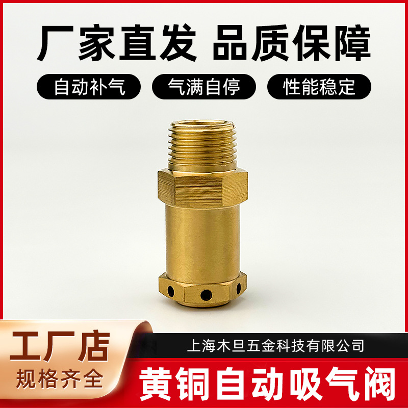 黄铜4分外丝吸气阀防真空安全阀太阳能承压水箱安全阀管道负压阀