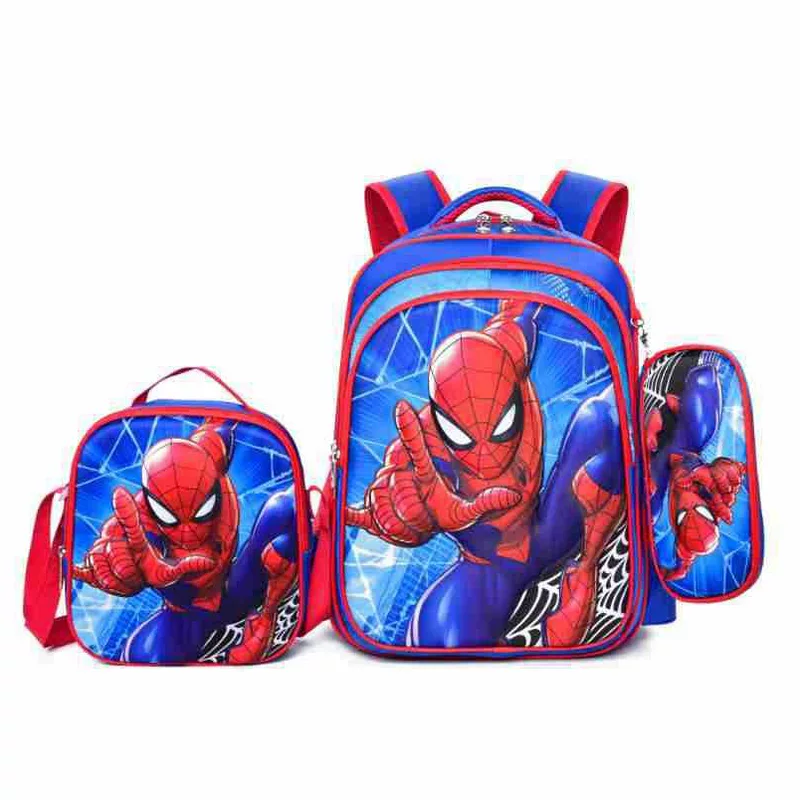 Set, school bag, capacious backpack, 3 piece set, 16 inch, 3D